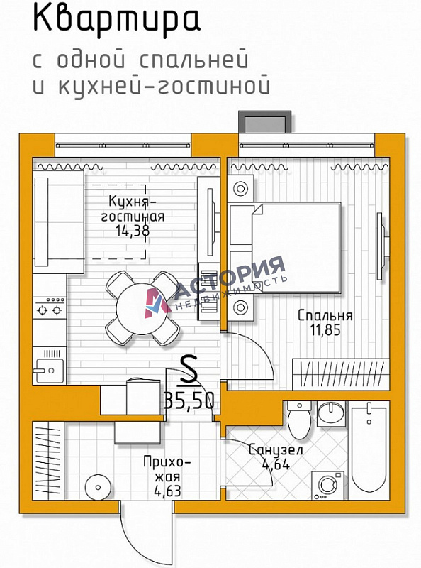 Молодежный п.,3,, 1к, 3/5